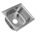 Single Bowl Stainless Steel Kitchen Sink Laundry Washing Sink Under/ Topmount-Silver. 