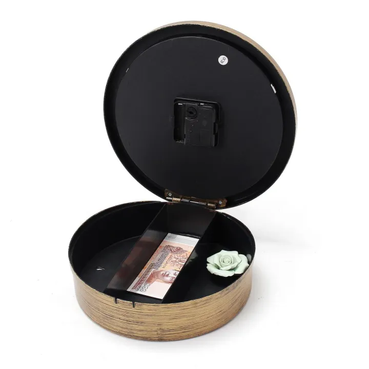 Wall Clock Hidden Security Container Secret Stash Box for Money Jewelry ...