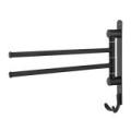 Wall Mounted Towel Bar Rack Holder Hook Swivel Bathroom Hanger ORB.