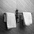 Wall Mounted Towel Bar Rack Holder Hook Swivel Bathroom Hanger ORB.