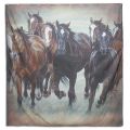 Waterproof Polyester Horse Shower Curtain Panel Sheer Home Bathroom 12 Hooks Set -. 