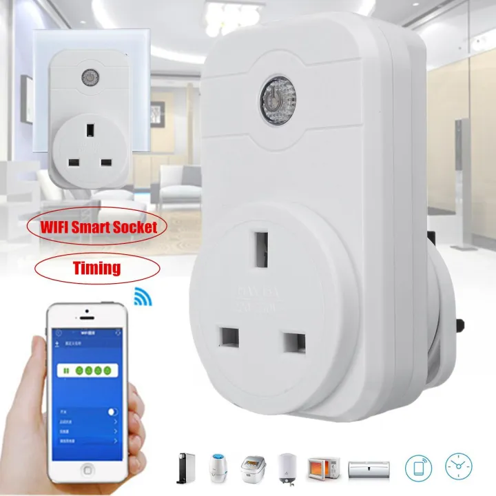 Phone Remote Control Smart Timer Socket Switch UK Plug - | Daraz.lk