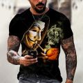 Men's Joker Face 3D Printed T Shirt Unisex Fashion Personality Plus Size Short Sleeve Pullover Tops. 