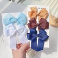 1 Pack ron Color Bow Knot Clips Kids Korean Student Accessories Cute Clip Hair Accessories for Girls. 
