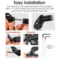 WEST BIKING Wide Angle Bike Rearview Mirror MTB Road Bicycle Handlebar Mirror 360 Rotation Adjustable Cycling Rear View Mirror. 