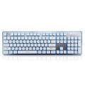Waterproof Wireless New 2.4G Mute Rechargeable Ergonomic Gaming Keyboard + Mouse Set - Silver Blue matte. 