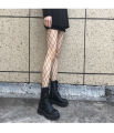 New Lovely girls house Fishnet Bow knot Panty Stockings Women Long Thin Black Silk Large Mesh Inexpensive Soc. 