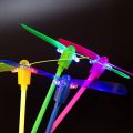 Classic Nostalgia LED Toy Hand Rub Dragoy Stick Helicopter Bamboo Mainan Kipas Terbang Flying Wheel. 