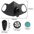 Air Purifying New Electric Face Mask Smart PM2.5 Fresh Universal Serial Bus Anti Dust Adjustable Unisex Anti-pollution ,3 Fan Speed,Polyester PU Sponge,4 Layers Filtration,Breathing Valve -. 