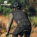 ROCKBROS Cycling Vest Windproof Warm Dual Fleece-lined Zipper Pocket Jersey for Men Women Sports Clothing. 
