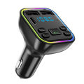 Kebidumei Car Bluetooth 5.0 FM Transmitter PD Type C Dual USB 3.1A Fast Charger Colorful Ambient Light Handsfree MP3 Modulator Player. 
