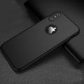 Bakeey 360° Full Body PC Protective Case With Tempered Glass Film for iPhone XR/XS/XS Max/X - iPhone XS - XS Black. 
