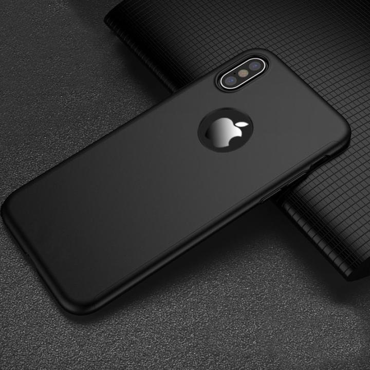 Bakeey%20360%C2%B0%20Full%20Body%20PC%20Protective%20Case%20With%20Tempered%20Glass%20Film%20for%20iPhone%20XR/XS/XS%20Max/X%20-%20iPhone%20XS%20-%20XS%20Black%20-%20Image%202