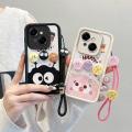 For Tecno Pop 9 4G Spark Go 1 KL4H Phone Case 3D Cute Cartoon Labubu Kapibara Anti-Drop Casing With Lanyard. 