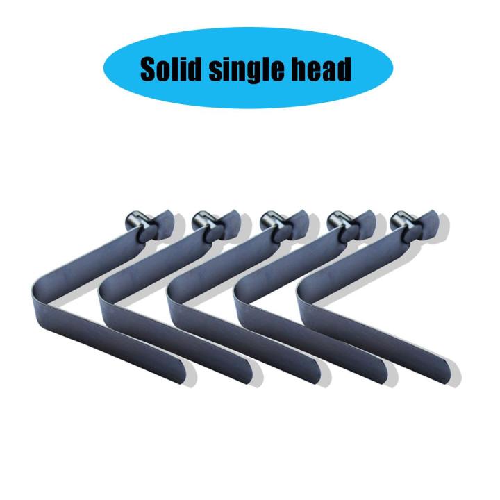 5PC Silver Kayak Paddle Tent Pole Push Button Spring Snap Clip Locking Tube Pin Water Sports Rowing Boats Durable - Solid single head