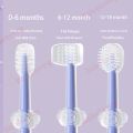 Babylove 3 in 1 Berus Qigi Tongue Brush Newborn Soft Silicone Oral Cleaner Baby for 0 18 Months Children's Toothbrush. 