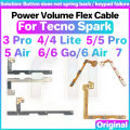 Power Volume button flex For Infinix Tecno Spark 3 4 5 6 Air Pro Lite Go Switch ON OFF Key Mute Button Ribbon Flex Cable. 