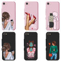 Soft Silicone Pretty Girls Phone Cover For Vivo Y55 Y55A Y55L Y55S 1603 1610 Case 5.2''. 