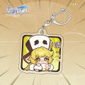 Honkai: Star Rail Game Merch Cute Emoji Acrylic Keychain Double Sided March 7th Dan Heng Bailu Collectbles. 