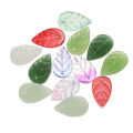 【100%-New】 St. kunkka 10-30pcs Leaf Pendant Exquisite Transparent Colored Leaf Pendant Beads For Making DIY Bracelet Necklace Pendant.
