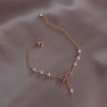 SSA New Korean Bracelet Gelang Tangan Simulated Pearl Ribbon Bowknot Charm for Women Wedding Gift. 