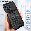 For Realme Note 60 case Armor Ring Cover adsorb Car Holder Shockproof Camera Protection for Realme Note 60 Back Cover Phone cases. 