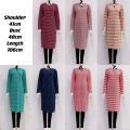 Muslimah Corak Sleeve Long Shirt Blouse Labuh Cotton. 