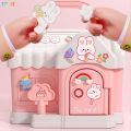 TEMI Cute Mushroom House Piggy Children Cartoon Coin Bank Student Gift Money Saving Box Key Kids Pretend Toys. 
