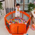 6 Side Children Baby Kids Playpen Play Pens Room Divider Heavy Duty Foldable - Orange. 