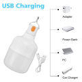 40-150W 5V Portable LED Solar Energy Charging Light Bulb Saving USB Cable Camping Waterproof - 100W 42LEDS. 