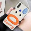 For Redmi Note 7 Back Cover Case Fashion Cartoon Mouth Square Frame Soft Silicone Shockproof Non-slip Camera Lens Protector Phone Cases. 