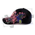 Women Baseball Cap Butterflies Flower Embroidery Caps Girl Suns Hats Summer Casual Snapback Cap. 