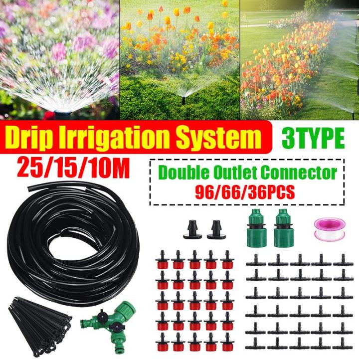 25M Auto New Drip Irrigation System Self Watering Kits Plant Garden ...