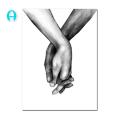 Holding Hands Highquality Black White Picture Canvas Prints Painting Love Wall Decor - A. 