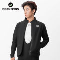 ROCKBROS Men's Cycling Windproof Fleece Jacket Autumn Winter Windproof MTB Road Bike Top Long Sleeves Warm Sport Coat With 2 Widened Pockets Bicycle Clothing. 