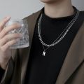 Stainless Steel Chain necklace Titanium Steel Necklace fashion for men aesthetic kwintas for men kwintas pang lalaki uso ngayon Korean Style. 