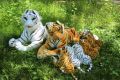 KIDOO 30cm - 60cm Plush Toy Simulation Life Doll Tiger Pillow Patung Harimau Zoo Stuffed Toys. 
