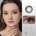 \12304; Black&Gray Series】Magister Colored Black Gray 1Pair Beautiful Soft Lens Big Eye Doll Contact Lenses with Case. 