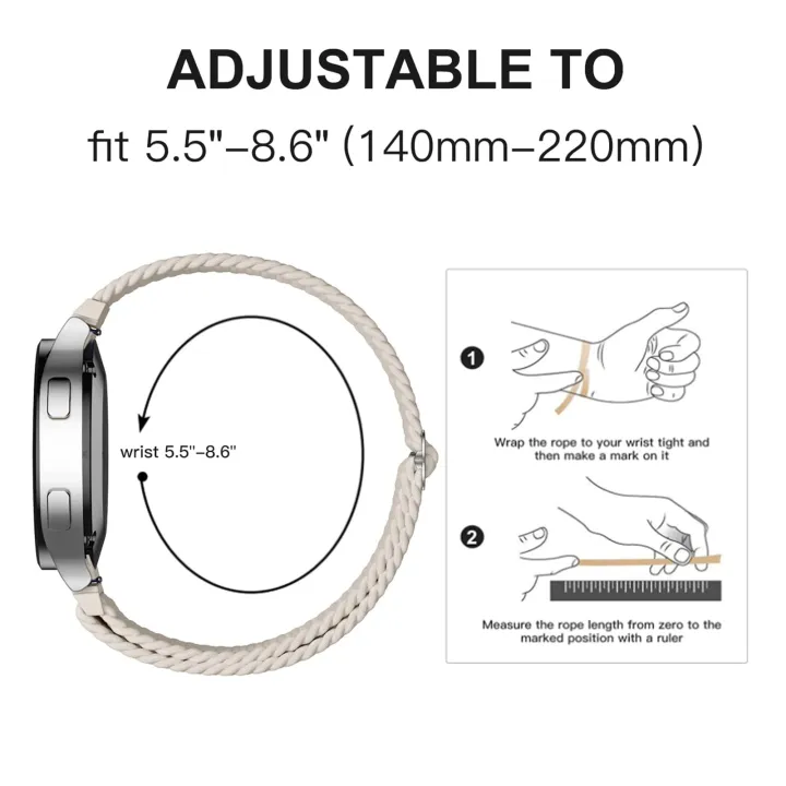 Samsung%20Galaxy%205%20Pro%205%204%204%20Classic%203%20Active%202%20S3%20Boundary%20gear%20Classic%2020Mm%2022mm%20woven%20single%20loop%20nylon%20Suitable%20for%20Huawei%20watch%20Amazfit%20strap%20-%20Image%207
