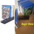 【original】 2 pcs/Pack PS4 Slim Pro Game Accessories Disk Stand Storage Bracket PS 4 Discs Holder for Sony Playstation 4 Game Disc Rack.