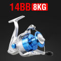 Ratio 5.2:1 Trolling Reel QS1000-7000 Series 14BB High Speed Spinning Fishing Reel Max Drag 5kg Jigging Reel Outdoor Fishing Saltwater Freshwater.