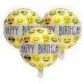 3/12X 18'' Happy Birthday Emoji Mylar Balloons Smiley Faces Emotions Party Decor -. 