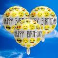 3/12X 18'' Happy Birthday Emoji Mylar Balloons Smiley Faces Emotions Party Decor -. 