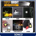 lampu suluh Multifunctional USB Rechargeable COB Chargeable Flashlight Work Lamp Mini Keychain LED Light. 
