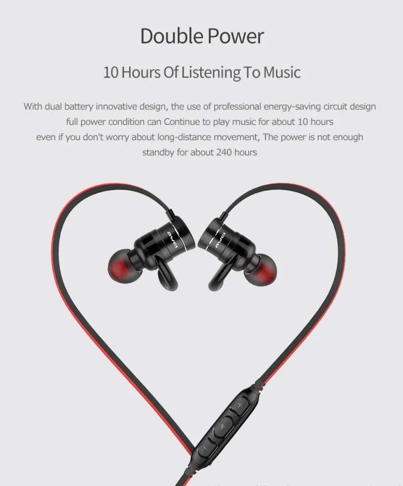AWEI AK-5 Magnetic Control Bluetooth Earphone