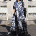 ZANZEA Women Long Sleeve Retro Floral Printed Kaftan Baggy Gown Abaya Maxi Dress. 