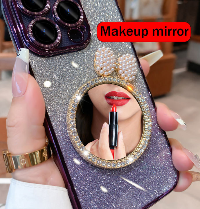 For%20Xiaomi%20Redmi%2014C%204G%20/%20Xiaomi%20POCO%20C75%20Back%20Cover%20Luxury%206D%20Shiny%20Gradient%20Glitter%20Bow%20Makeup%20Mirror%20Clear%20Soft%20Silicone%20Slim%20Phone%20Case%20for%20Girls%20-%20Image%204