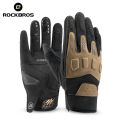 ROCKBROS Motorcycle Gloves Full Finger Anti-slip Touchscreen Thickened Palm Pads Cycling Gloves for Men Women. 