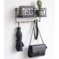 Nordic Metal Highquality Wall Grid Hanging Mount Shelf Home Furnishing Storage Rack Holder Home Decoration Small - Small black. 