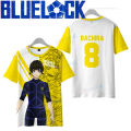 3D Printed Blue Lock Isagi Yoichi Chigiri Hyoma Cosplay Team Men Short Sleeve Bastard Munchen Fashion Casual Sports Shirt Oversize Football Jersey Training Uniform. 
